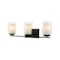 Z-Lite Willow 3 Light Vanity, Matte Black, Inner White & Outer Clear 426-3V-MB - alternate 1